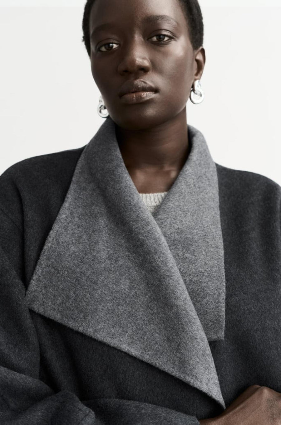 Double Faced Coat - Grey-Jacket & Outwear-Soft Goat-Debs Boutique