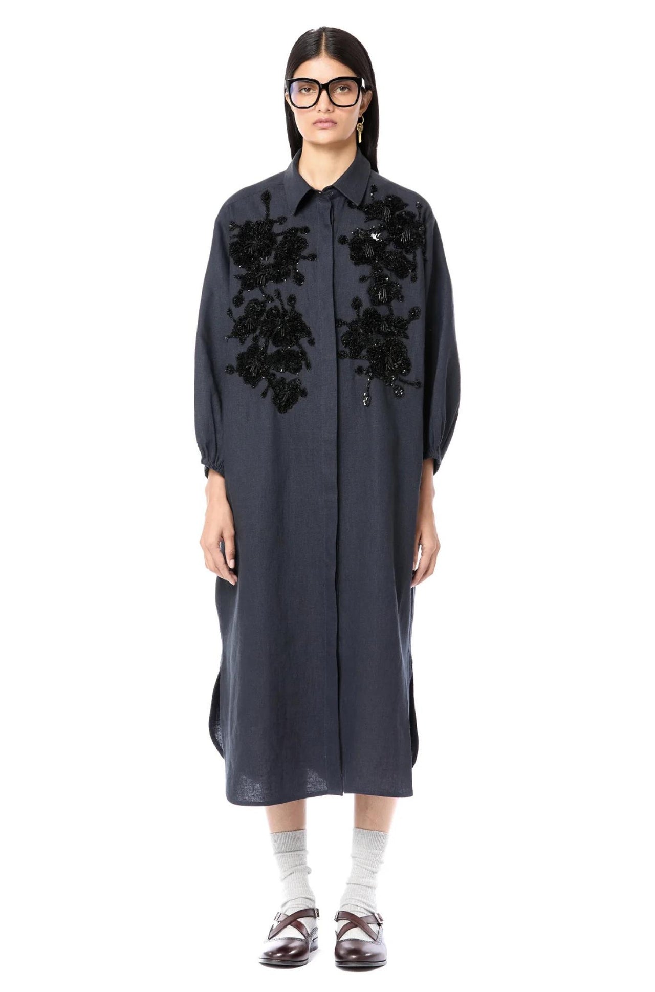 Double Fresco Shirt Dress-Dress-Dhruv Kapoor-Debs Boutique