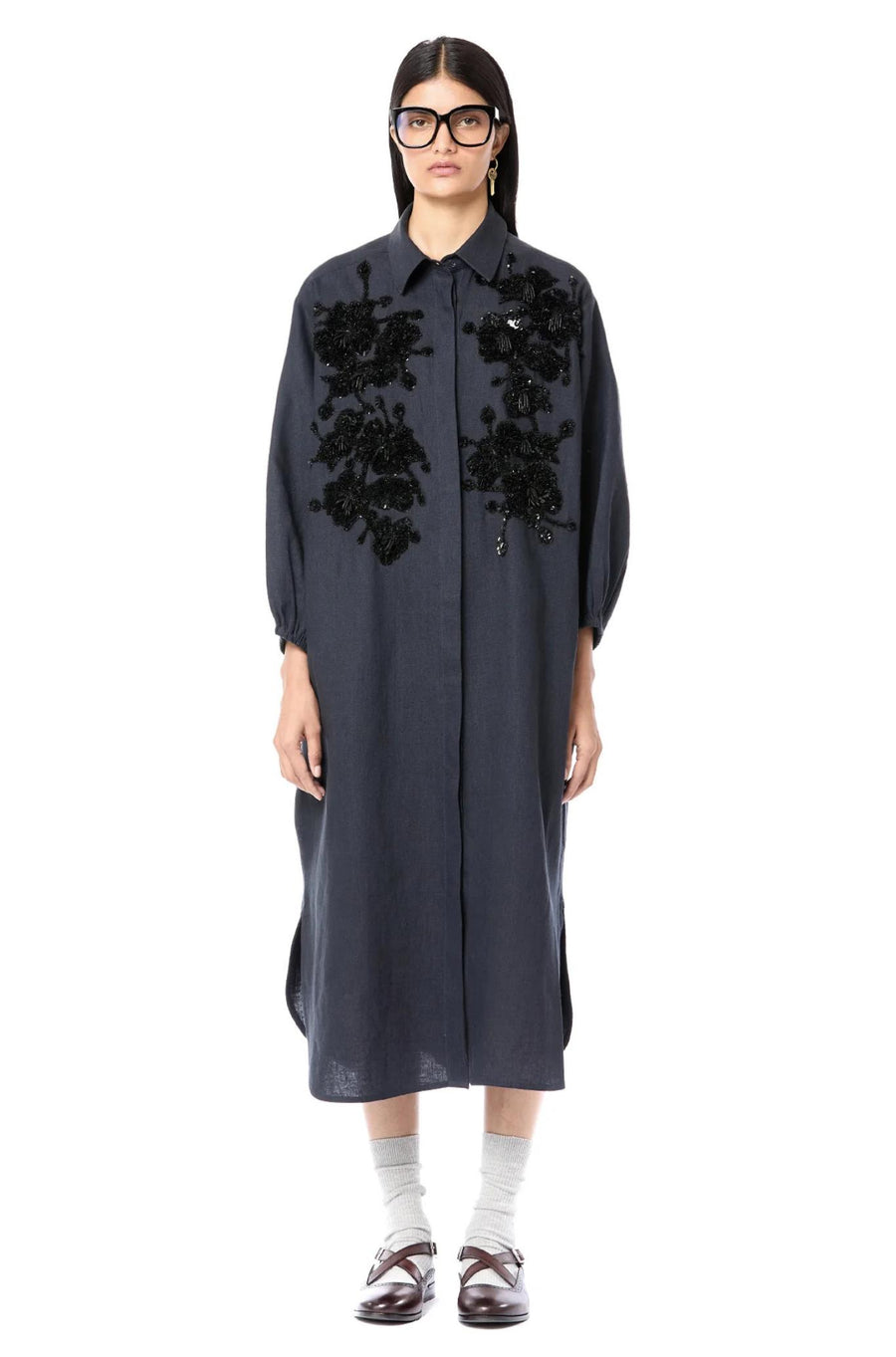 Double Fresco Shirt Dress-Dress-Dhruv Kapoor-Debs Boutique