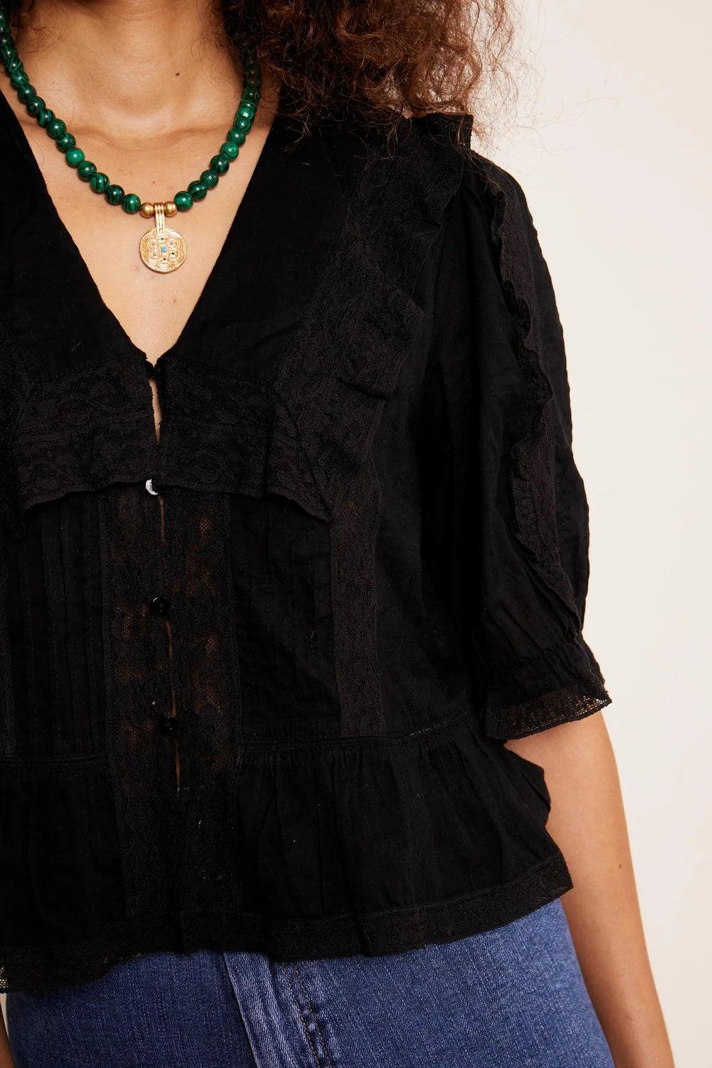 ELLERY TOP BLACK-TOP-RIXO-Debs Boutique