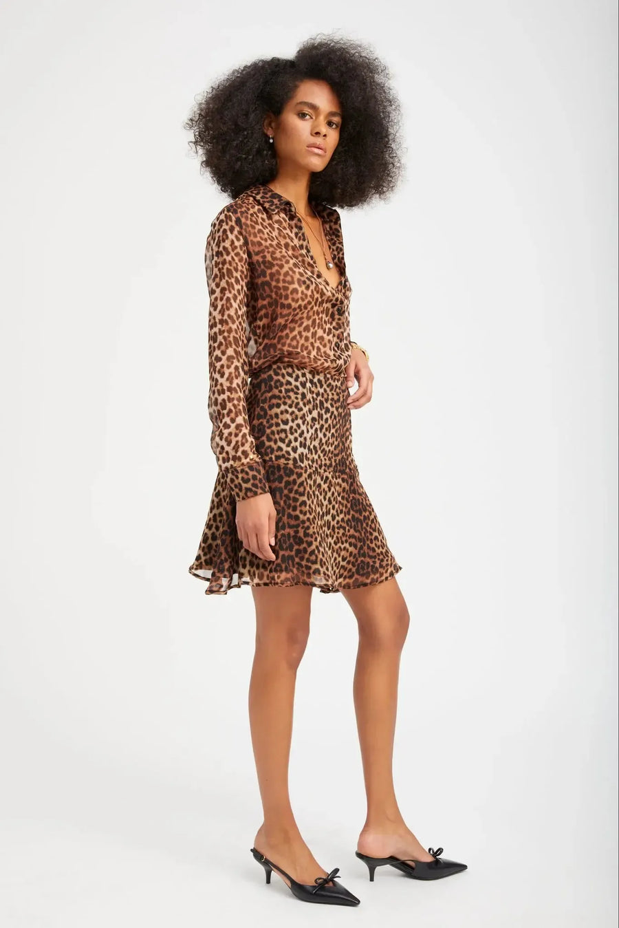Fitted Button Up Jaguar-Tops-SPWMN-Debs Boutique
