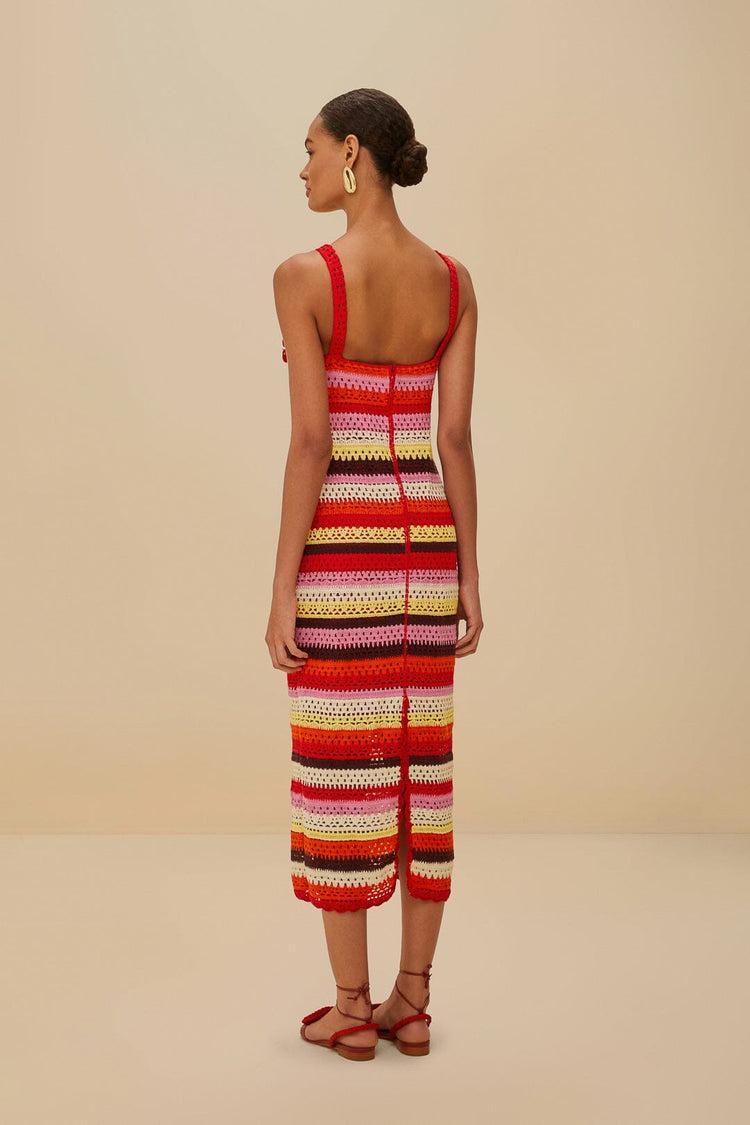 Flower Colorful Crochet Dress-Dresses-Farm Rio-Debs Boutique