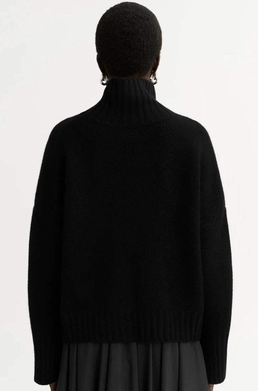 Girlfriend Turtleneck - Black-Sweaters & Cardigans-Soft Goat-Debs Boutique
