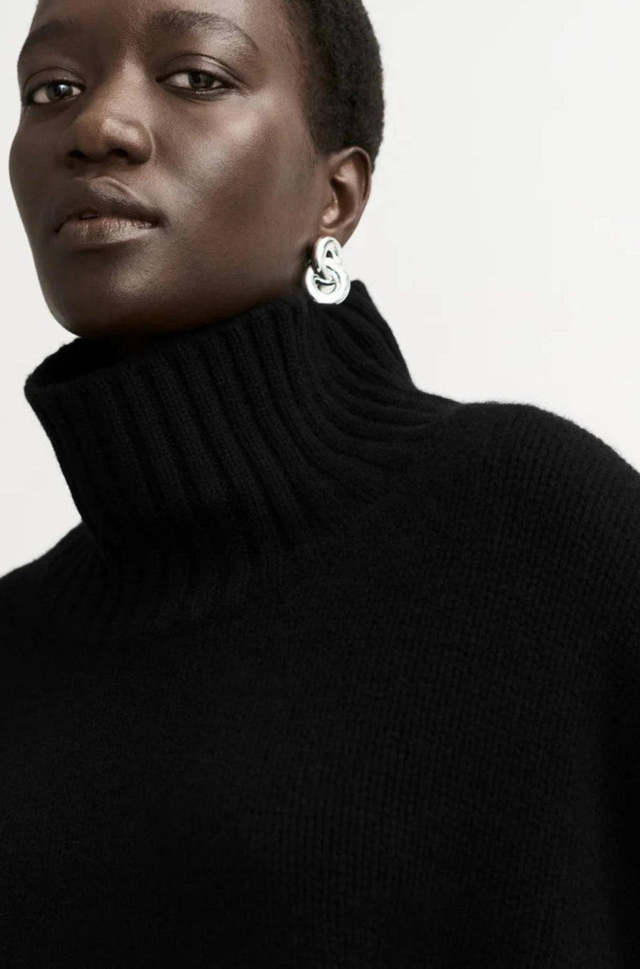 Girlfriend Turtleneck - Black-Sweaters & Cardigans-Soft Goat-Debs Boutique