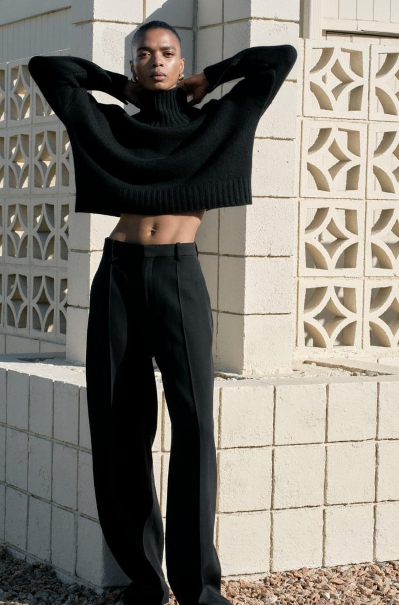 Girlfriend Turtleneck - Black-Sweaters & Cardigans-Soft Goat-Debs Boutique