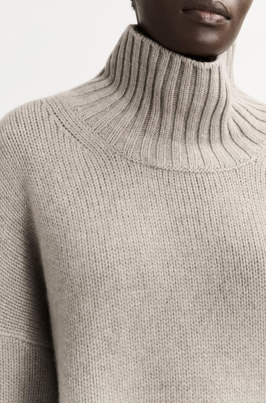 Girlfriend Turtleneck - Greige-Sweaters & Cardigans-Soft Goat-Debs Boutique