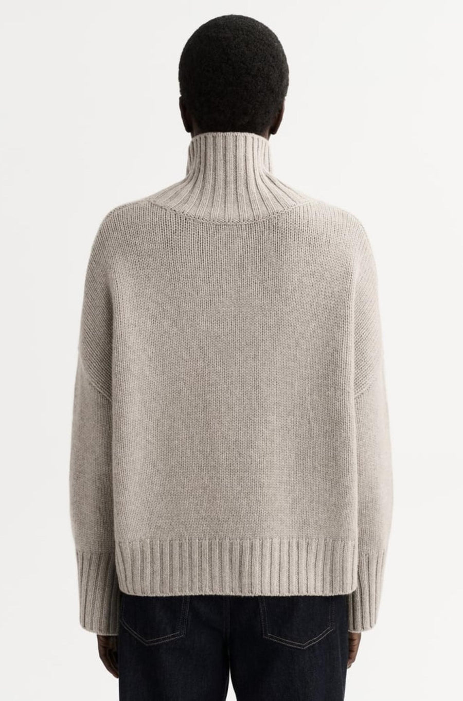 Girlfriend Turtleneck - Greige-Sweaters & Cardigans-Soft Goat-Debs Boutique