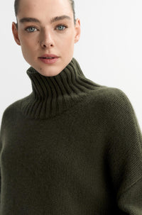 Thumbnail for Girlfriend Turtleneck Olive-Sweaters & Cardigans-Soft Goat-Debs Boutique