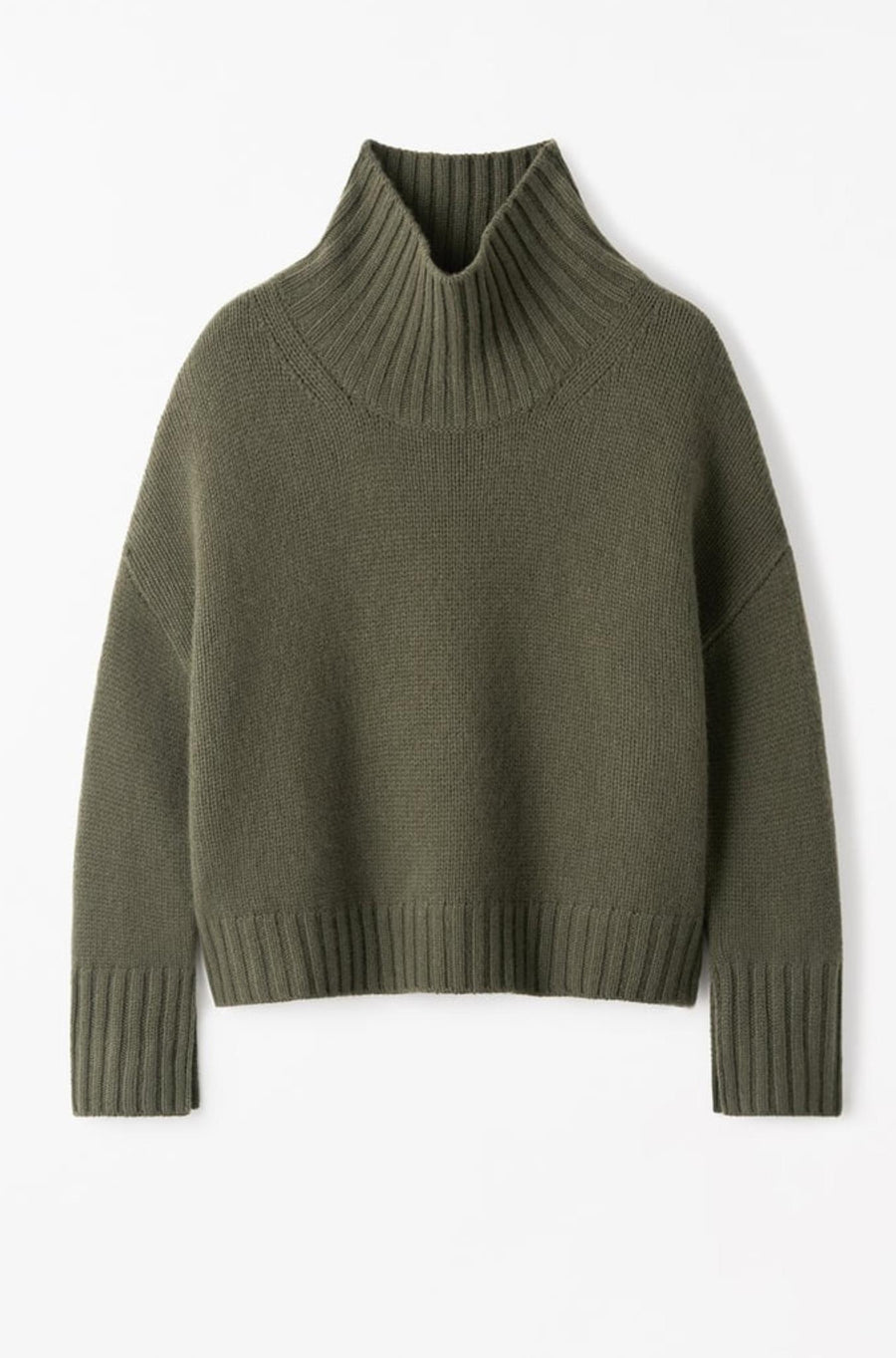 Girlfriend Turtleneck Olive-Sweaters & Cardigans-Soft Goat-Debs Boutique