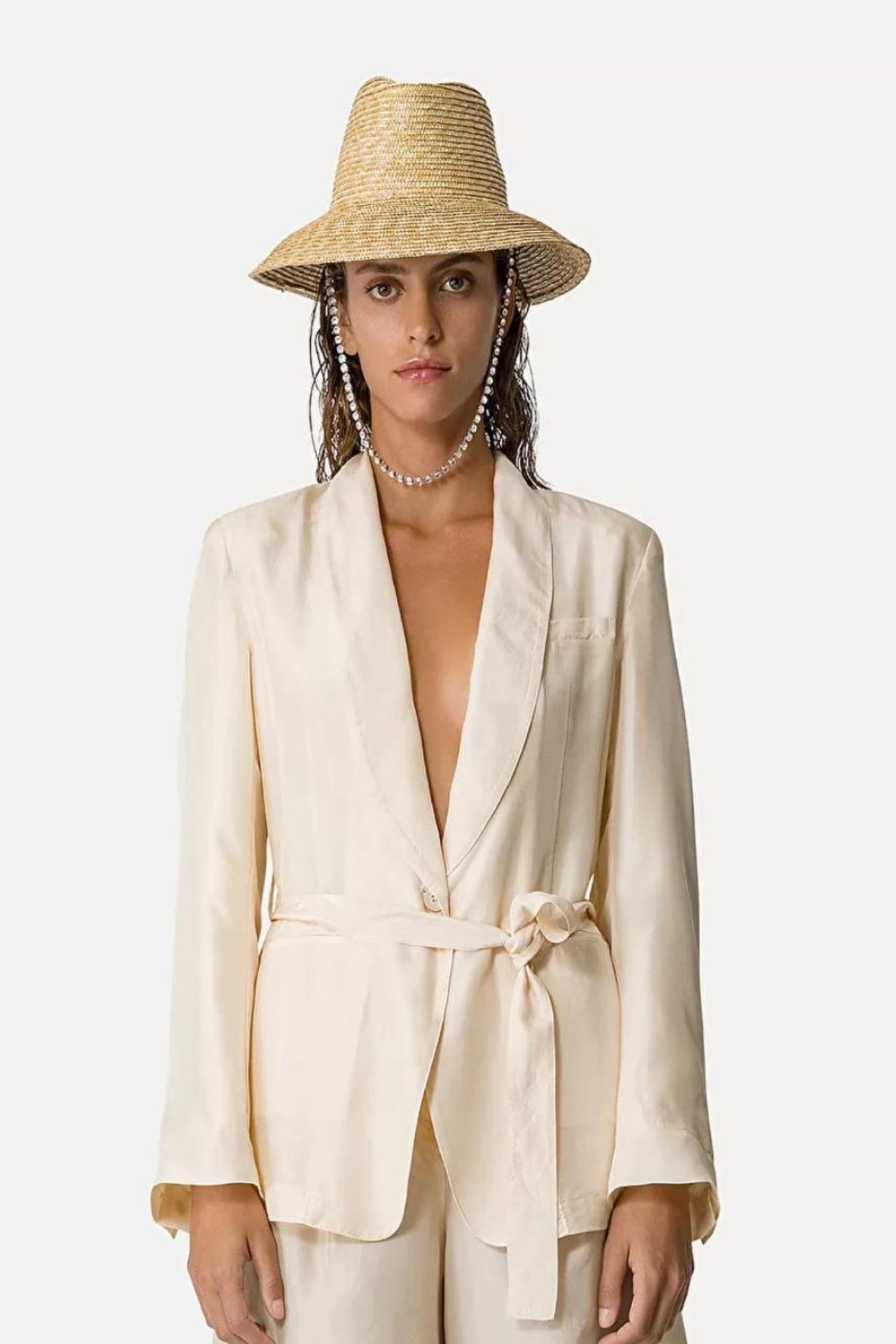 HABOTAI SILK BELTED JACKET-JACKET-Forte_Forte-Debs Boutique