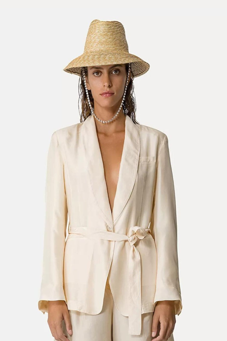 HABOTAI SILK BELTED JACKET-JACKET-Forte_Forte-Debs Boutique