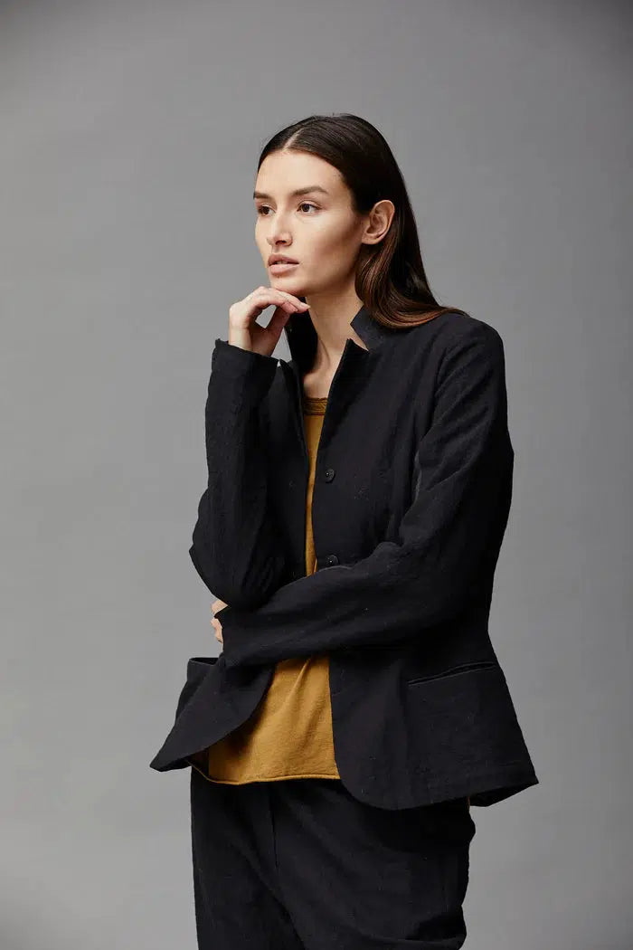 Herringbone Cotton Blazer I397-Jacket-Kristensen du Nord-Debs Boutique