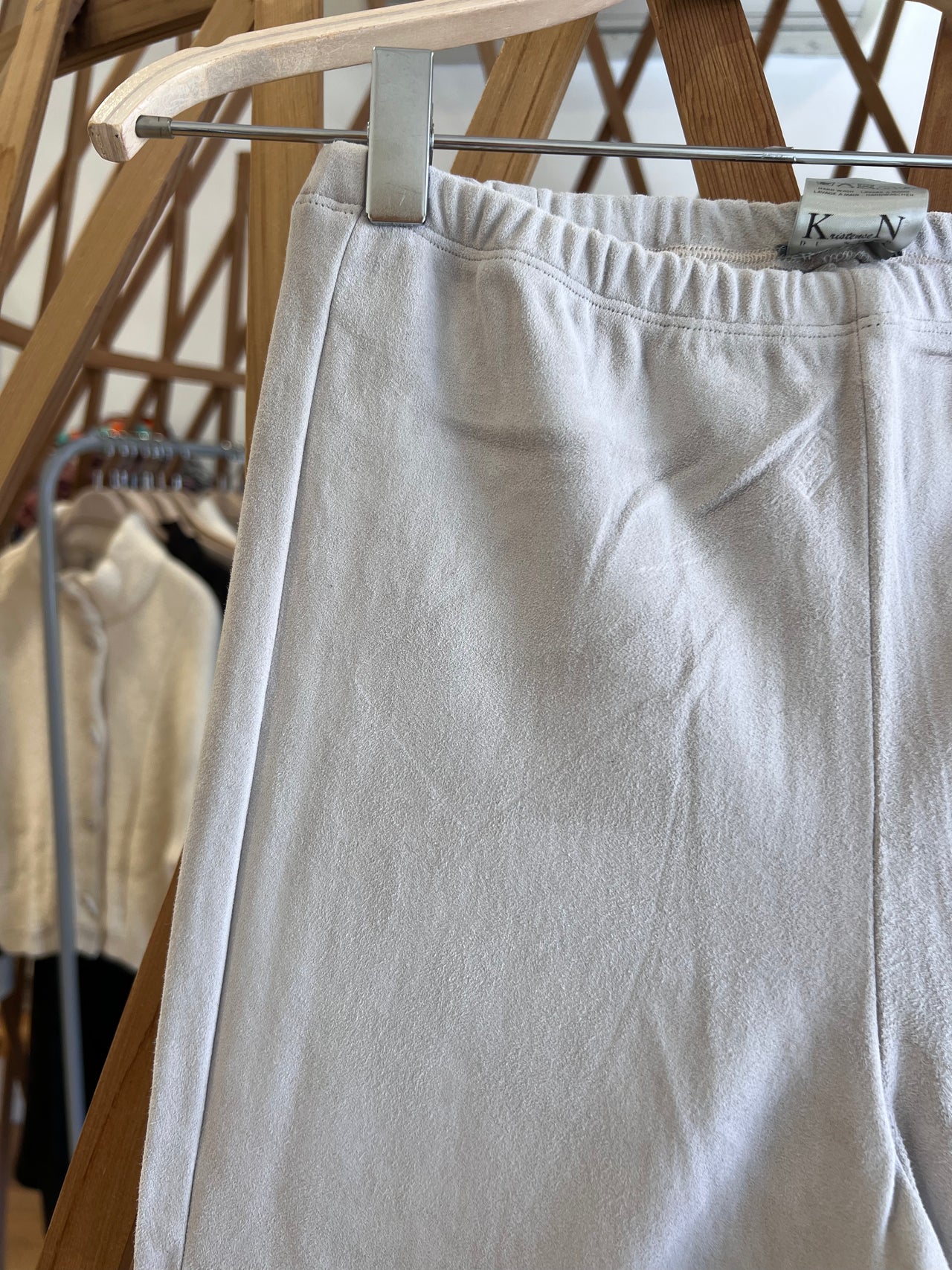 Suede Leggings in Chalk-Pant-Kristensen du Nord-Debs Boutique