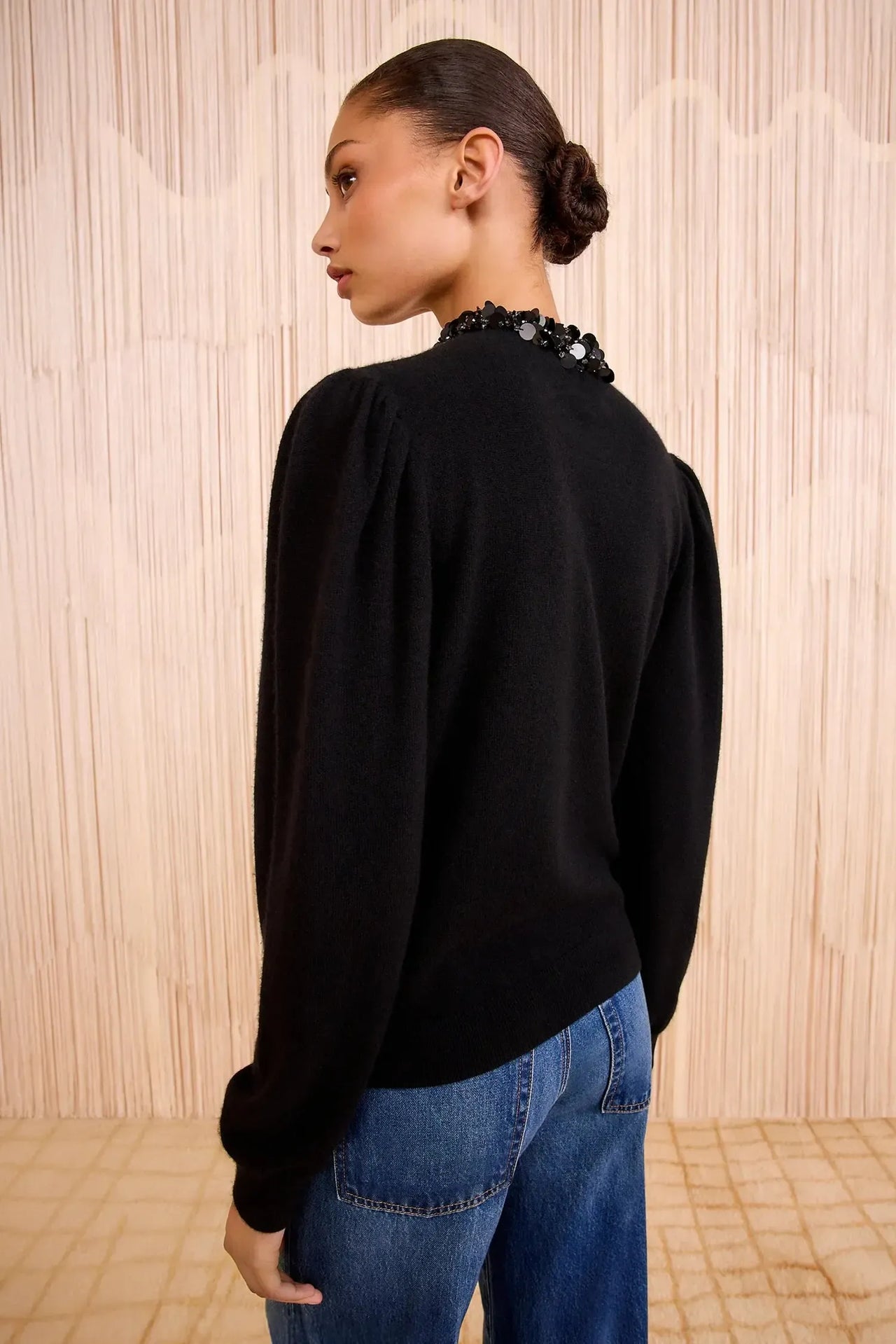 Kalani Embroidered Cashmere Long Sleeve Pullover-SWEATERS & CARDIGANS-Ulla Johnson-Debs Boutique