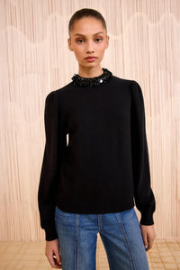 Thumbnail for Kalani Embroidered Cashmere Long Sleeve Pullover-SWEATERS & CARDIGANS-Ulla Johnson-Debs Boutique