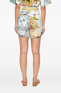 Thumbnail for Latin Trip Scarves Multicolor Shorts-Skirts & Shorts-Farm Rio-Debs Boutique