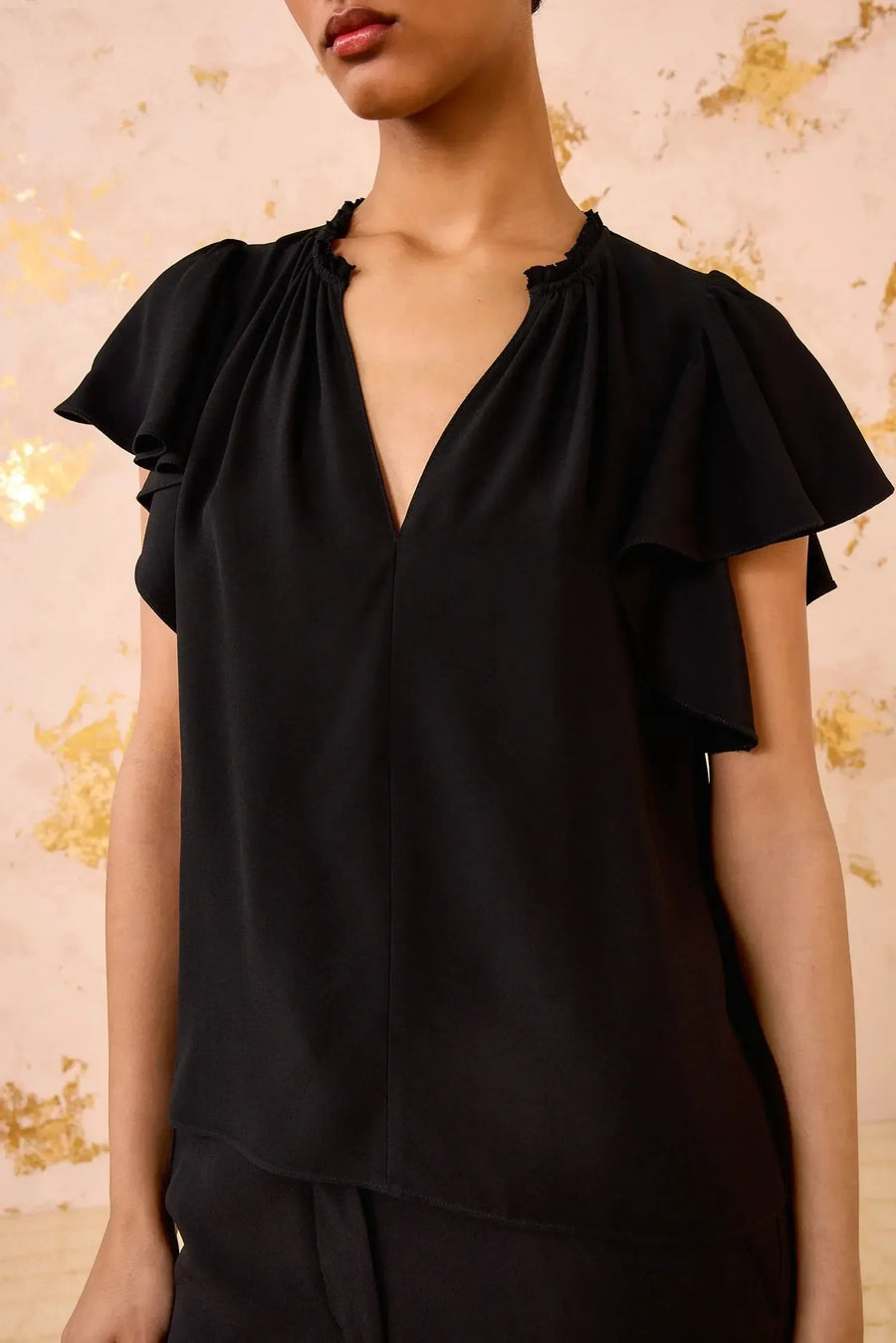 Lilo Flutter Sleeve Blouse-Tops-Ulla Johnson-Debs Boutique