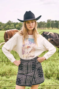 Thumbnail for Cowgirl Long Sleeve Tee-Tops-Hunter Bell-Debs Boutique