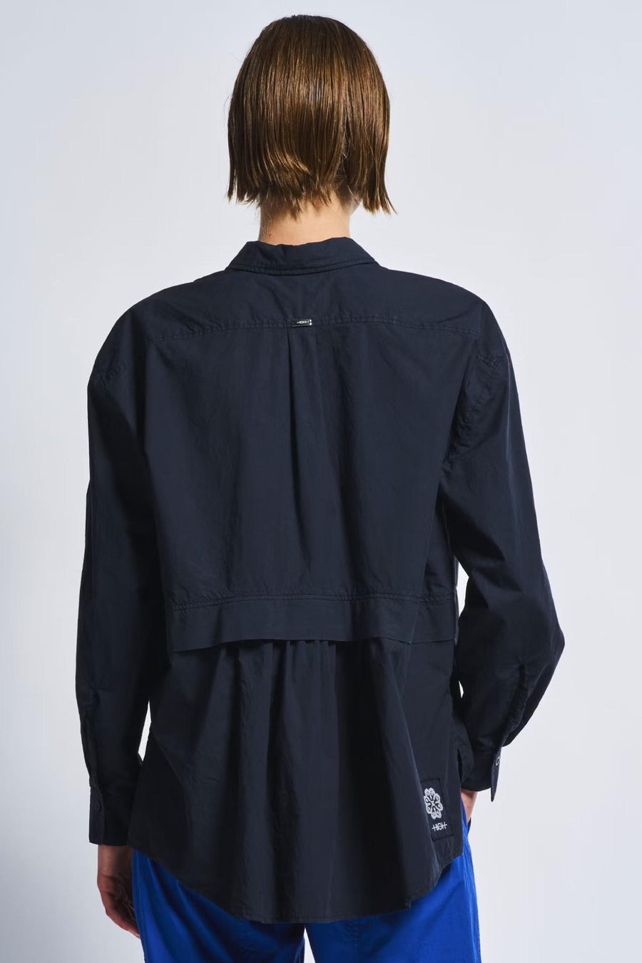 Lunar Shirt - Navy Blue-Tops-High by Claire Campbell-Debs Boutique