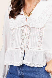 Thumbnail for MARIBELLE TOP IVORY-TOP-RIXO-Debs Boutique