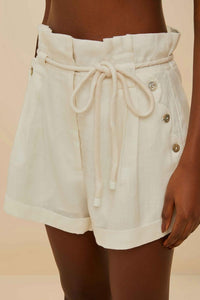 Thumbnail for Off-white Wavy Pockets Shorts-Skirts & Shorts-Farm Rio-Debs Boutique