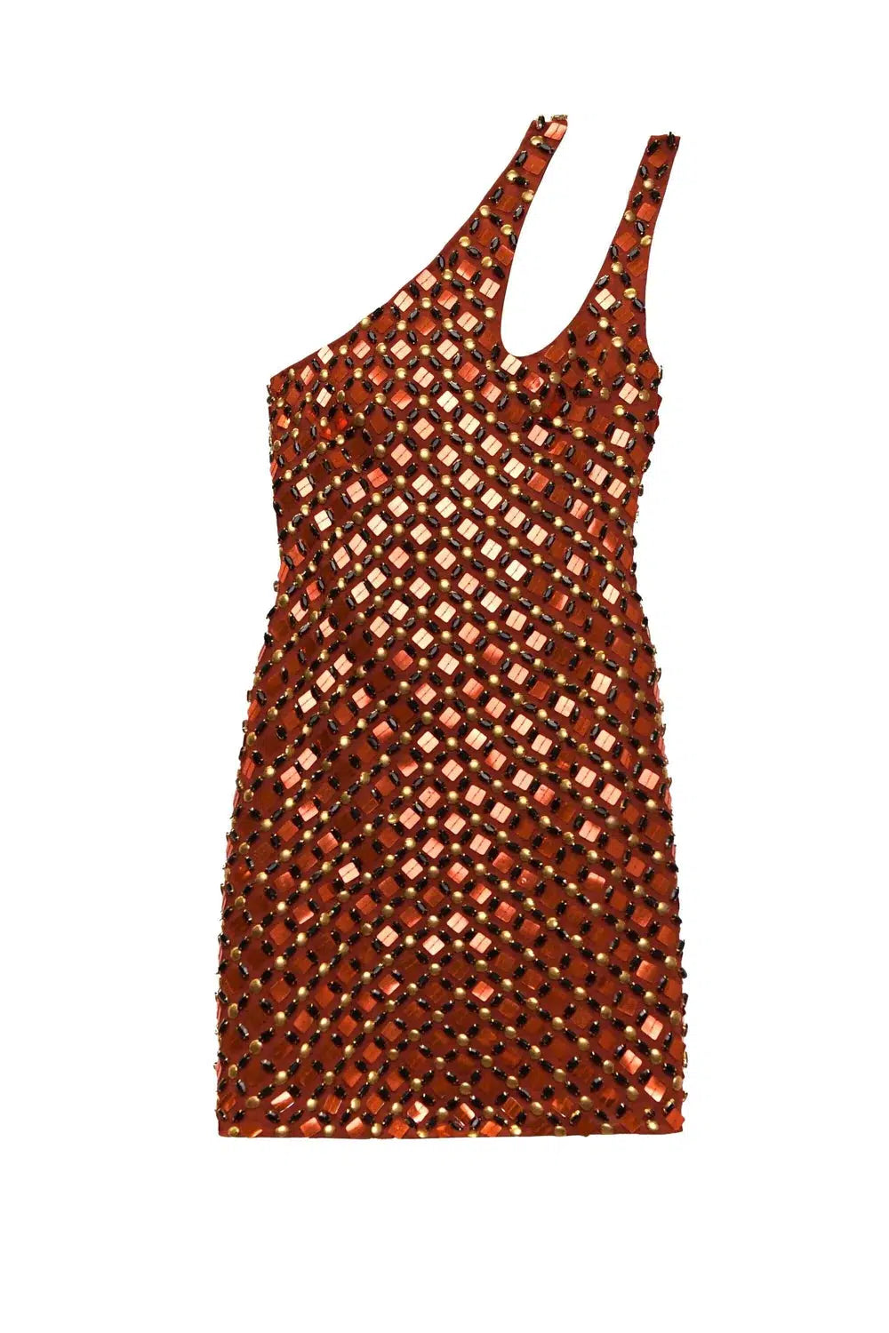 Perri Dress Abstract Tile Gold-Dress-Rixo-Debs Boutique