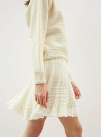 Thumbnail for Palmita short fringed knit skirt Natural-Skirt-Molli-Debs Boutique