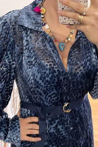 Thumbnail for Thalia Dress in Marine-Dress-Ulla Johnson-Debs Boutique