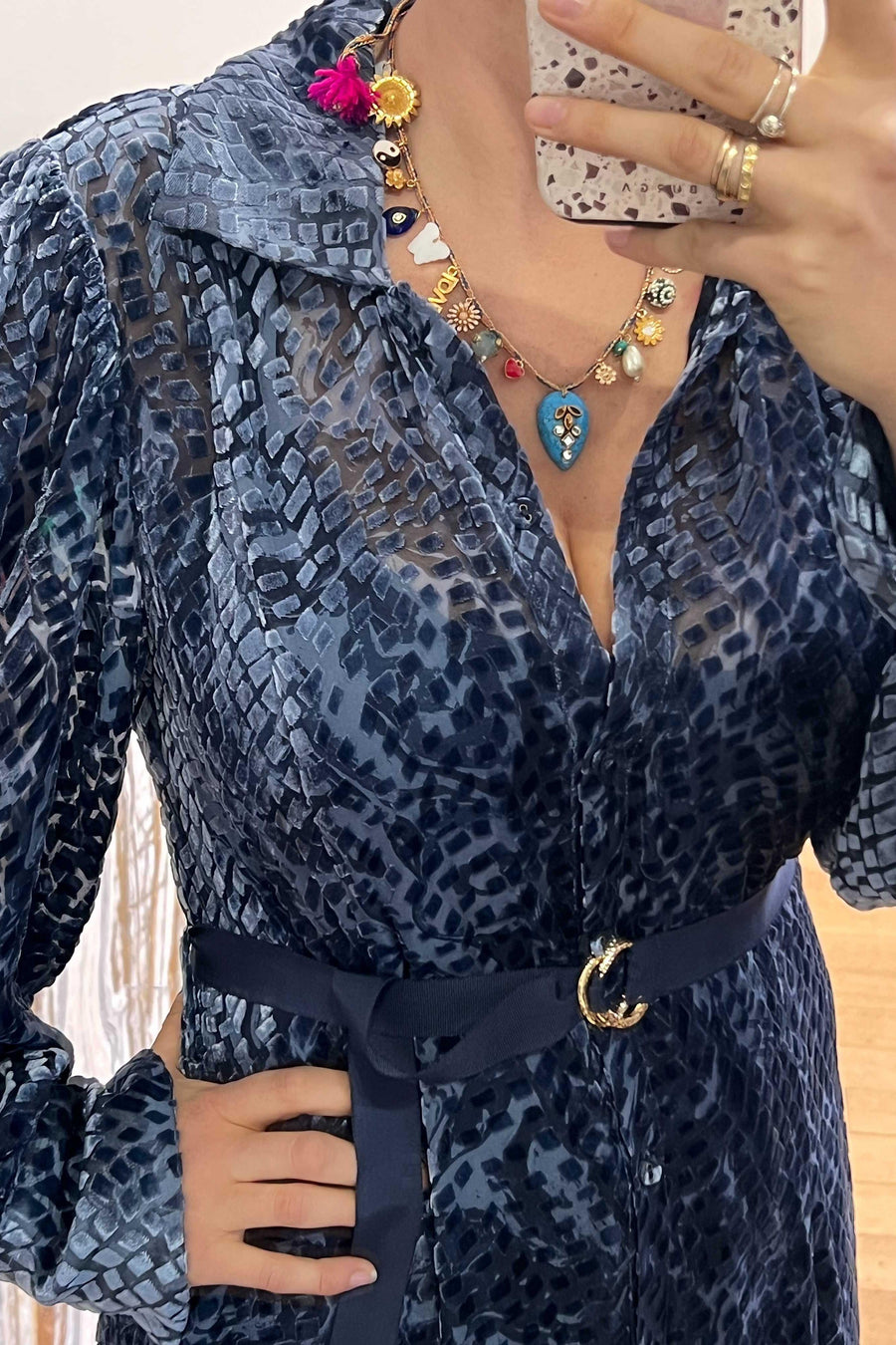 Thalia Dress in Marine-Dress-Ulla Johnson-Debs Boutique