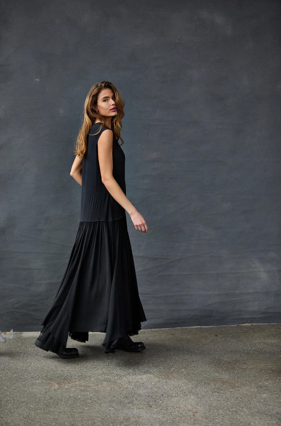Silk Satin Floaty Dress-Dresses-Kristensen Du Nord-Debs Boutique