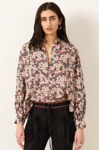 Thumbnail for Emery Sepia Floral Shirt-Tops-ALIX OF BOHEMIA-Debs Boutique