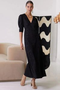 Thumbnail for Zadie Dress Leaf Heart Black-Dress-Rixo-Debs Boutique