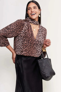 Thumbnail for Moss Blouse Leopard-Tops-Rixo-Debs Boutique