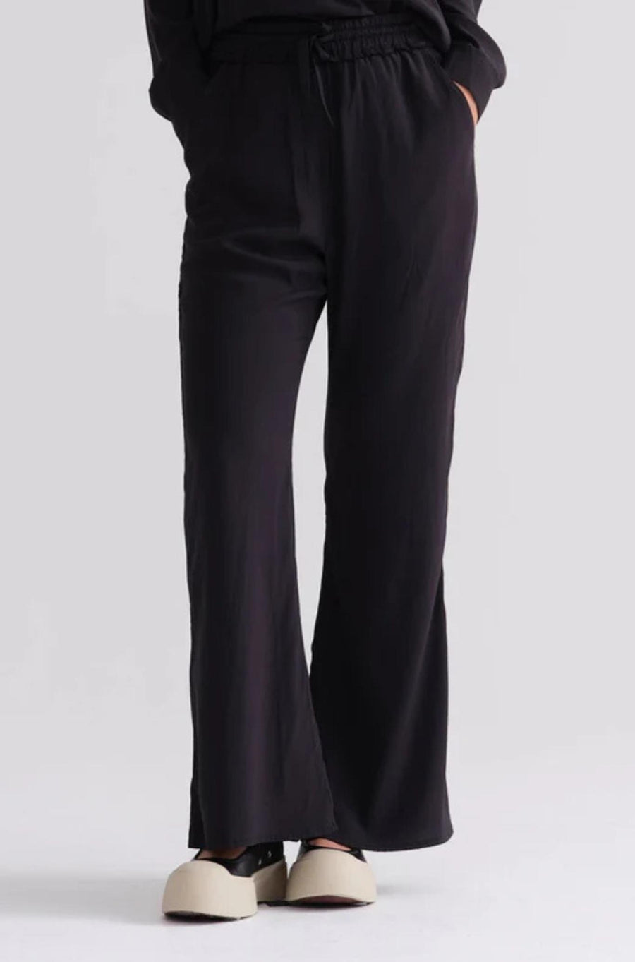 Silk Satin Flaired Pants-Pants-Kristensen Du Nord-Debs Boutique