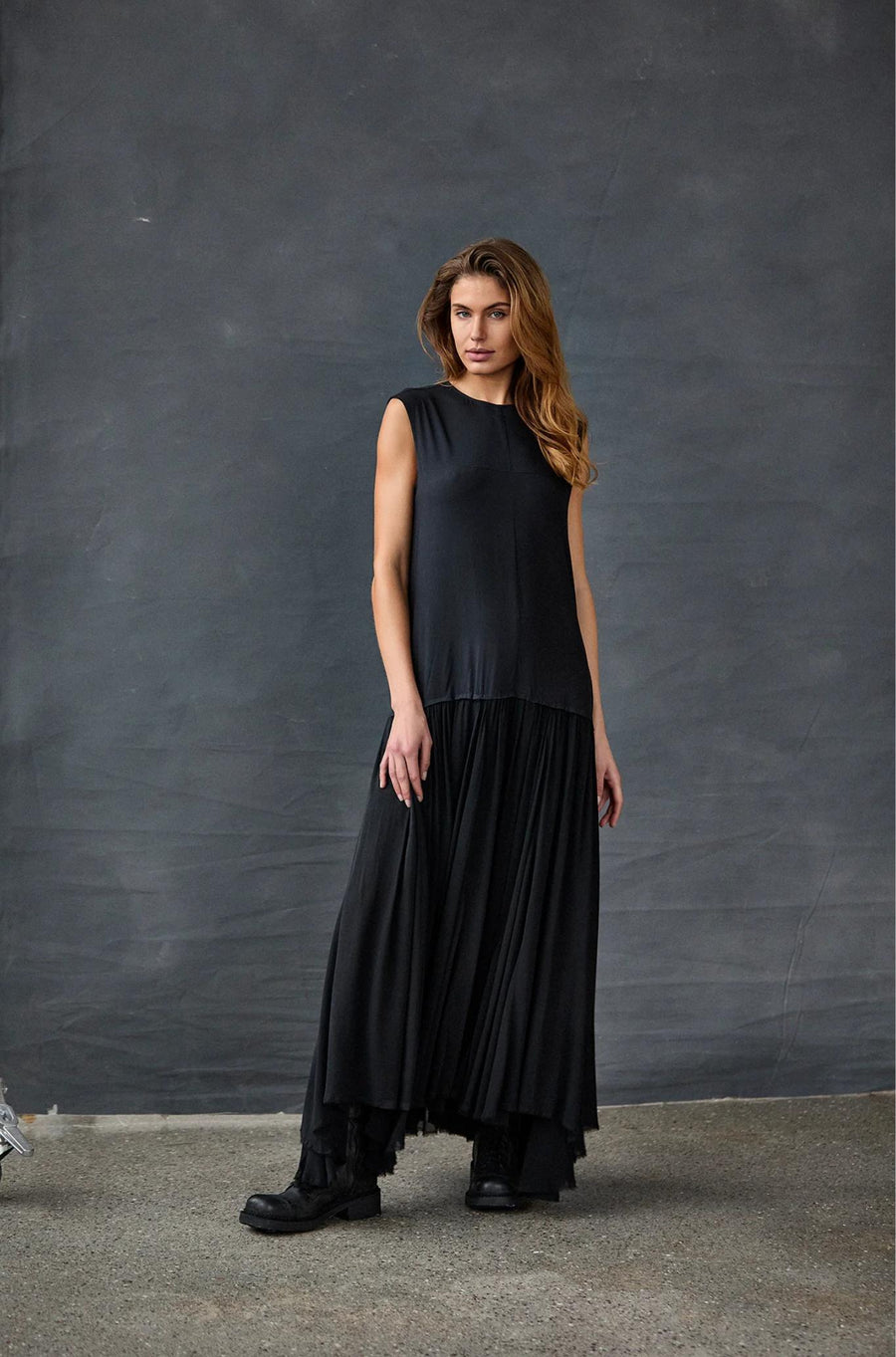 Silk Satin Floaty Dress-Dresses-Kristensen Du Nord-Debs Boutique