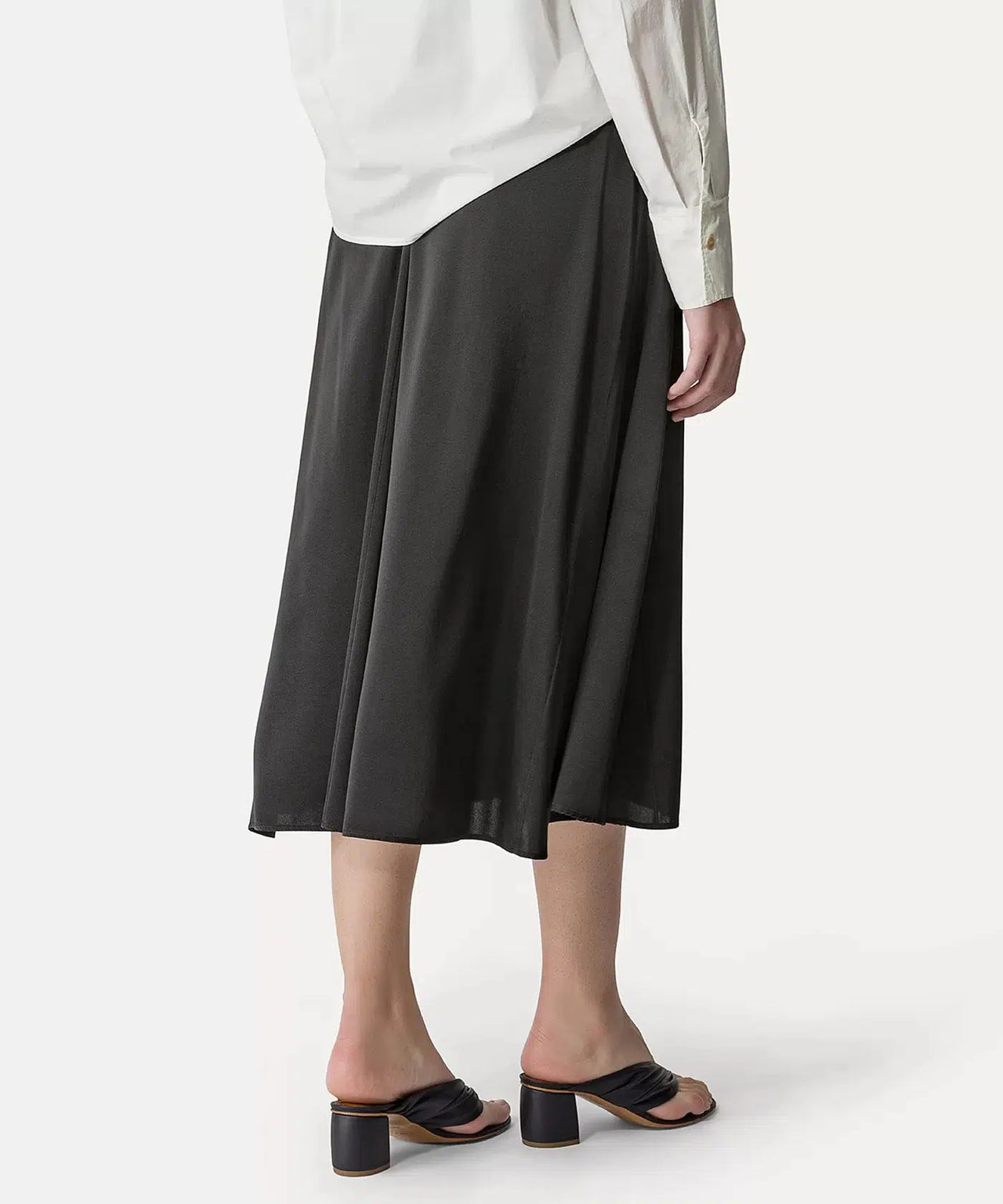 Stretch Silk Satin Elasticated Skirt-Skirt-Forte_Forte-Debs Boutique