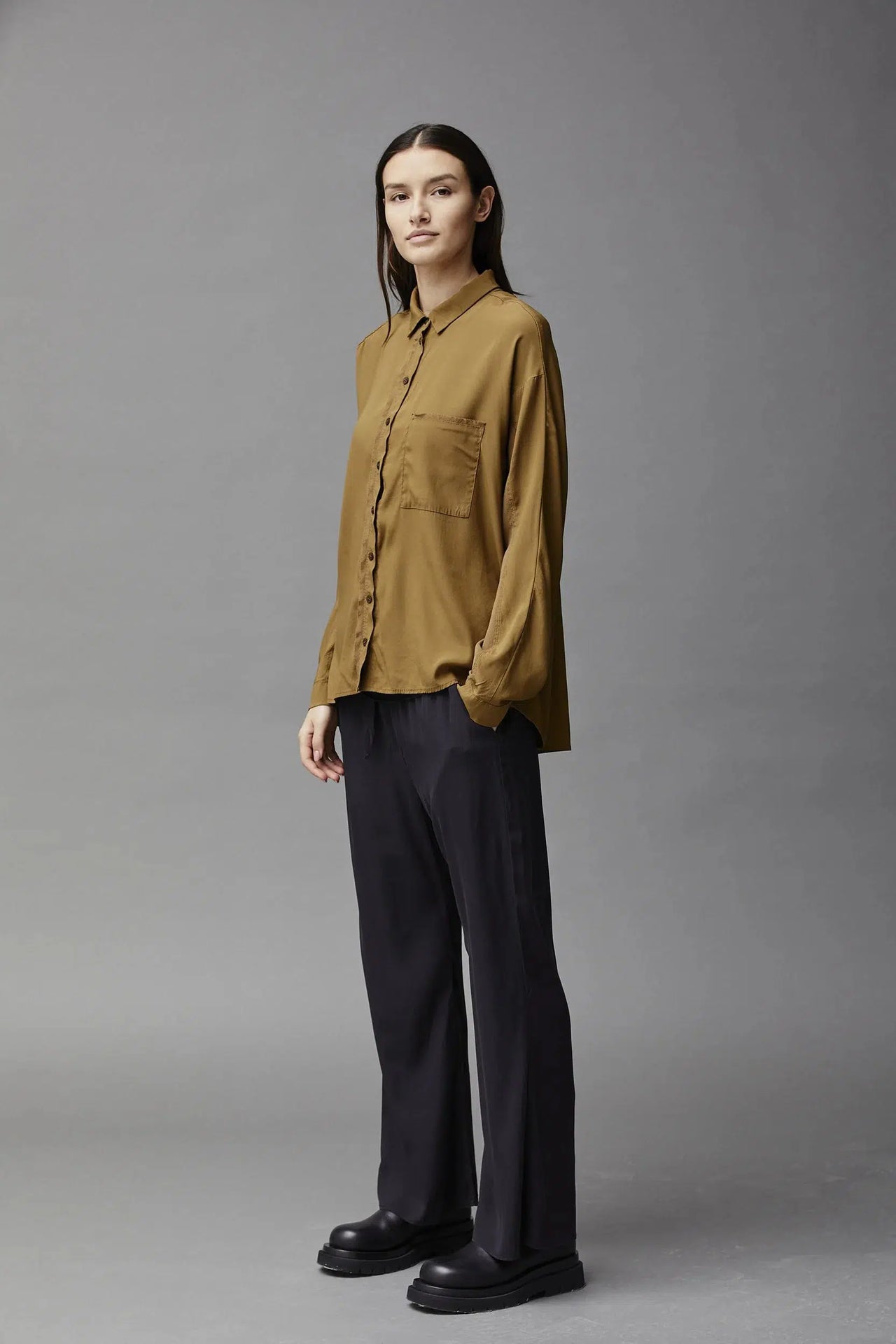 Stretch Silk Satin Flare Pants-Pant-Kristensen du Nord-Debs Boutique