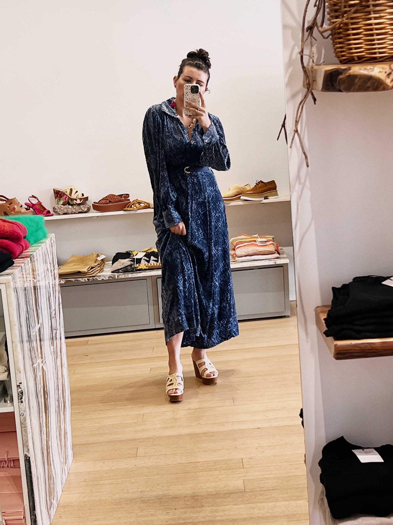 Thalia Dress in Marine-Dress-Ulla Johnson-Debs Boutique