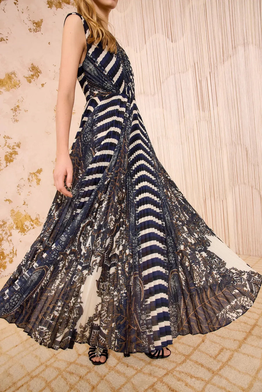 Violeta Pleated Sleeveless Midi Dress-Dresses-Ulla Johnson-Debs Boutique