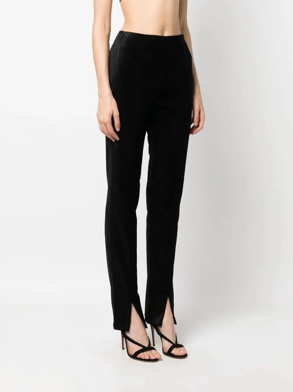 VELVET HIGH WAIST PANTS-Pants-Forte_Forte-Debs Boutique