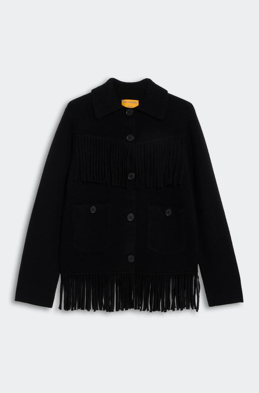 Western Fringe Jacket Black-JACKETS & OUTERWEAR-Guest in Residence-Debs Boutique