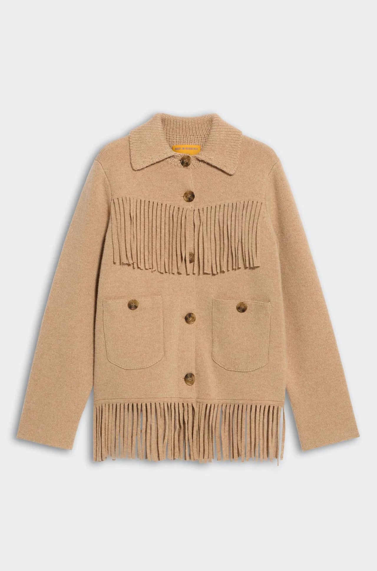 Western Fringe Jacket Dune-JACKETS & OUTERWEAR-Guest in Residence-Debs Boutique