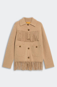 Thumbnail for Western Fringe Jacket Dune-JACKETS & OUTERWEAR-Guest in Residence-Debs Boutique