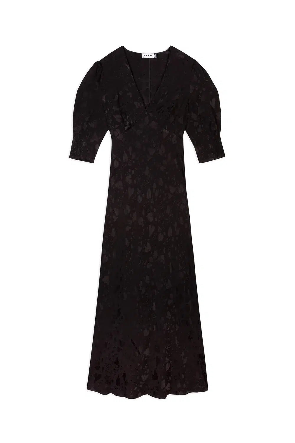 Zadie Dress Leaf Heart Black-Dress-Rixo-Debs Boutique