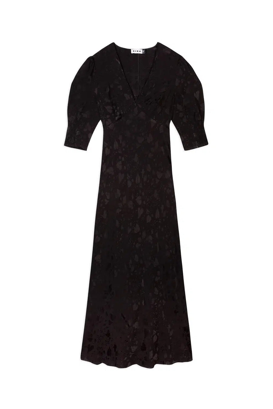 Zadie Dress Leaf Heart Black-Dress-Rixo-Debs Boutique