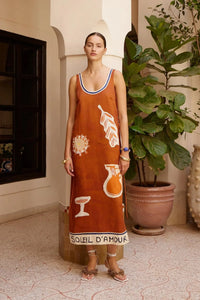 Thumbnail for Soleil D'Amour Silk Midi Dress-Dress-Alemais-Debs Boutique