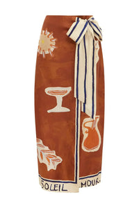 Thumbnail for Soleil D'Amour Silk Sarong Skirt-SKIRTS & SHORTS-Alemais-Debs Boutique