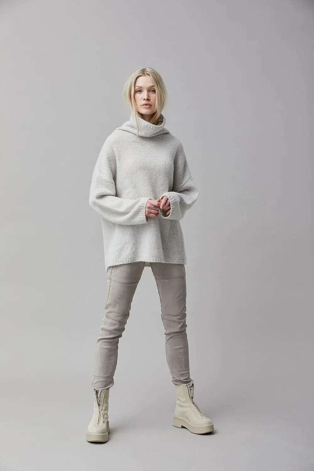 Suede Leggings in Chalk-Pant-Kristensen du Nord-Debs Boutique