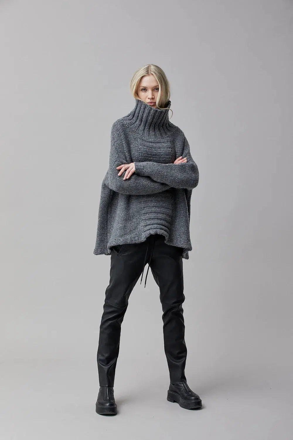 389 Pullover Wool Dark Grey Melange-Pullover-Kristensen du Nord-Debs Boutique