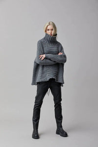Thumbnail for 389 Pullover Wool Dark Grey Melange-Pullover-Kristensen du Nord-Debs Boutique